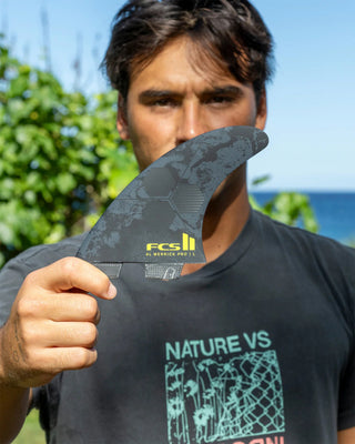FCS II Al Merrick PG Pro Tri Fin Set - Black/Acid