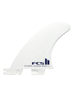 FCS II CI Solution PC Quad Rear Fin Set - White/Blue
