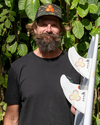 FCS II CI Upright Tri-Quad Fin Set (M) - White
