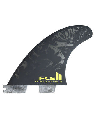 FCS II Filipe Toledo PG Pro Tri Fin Set - Black/Acid