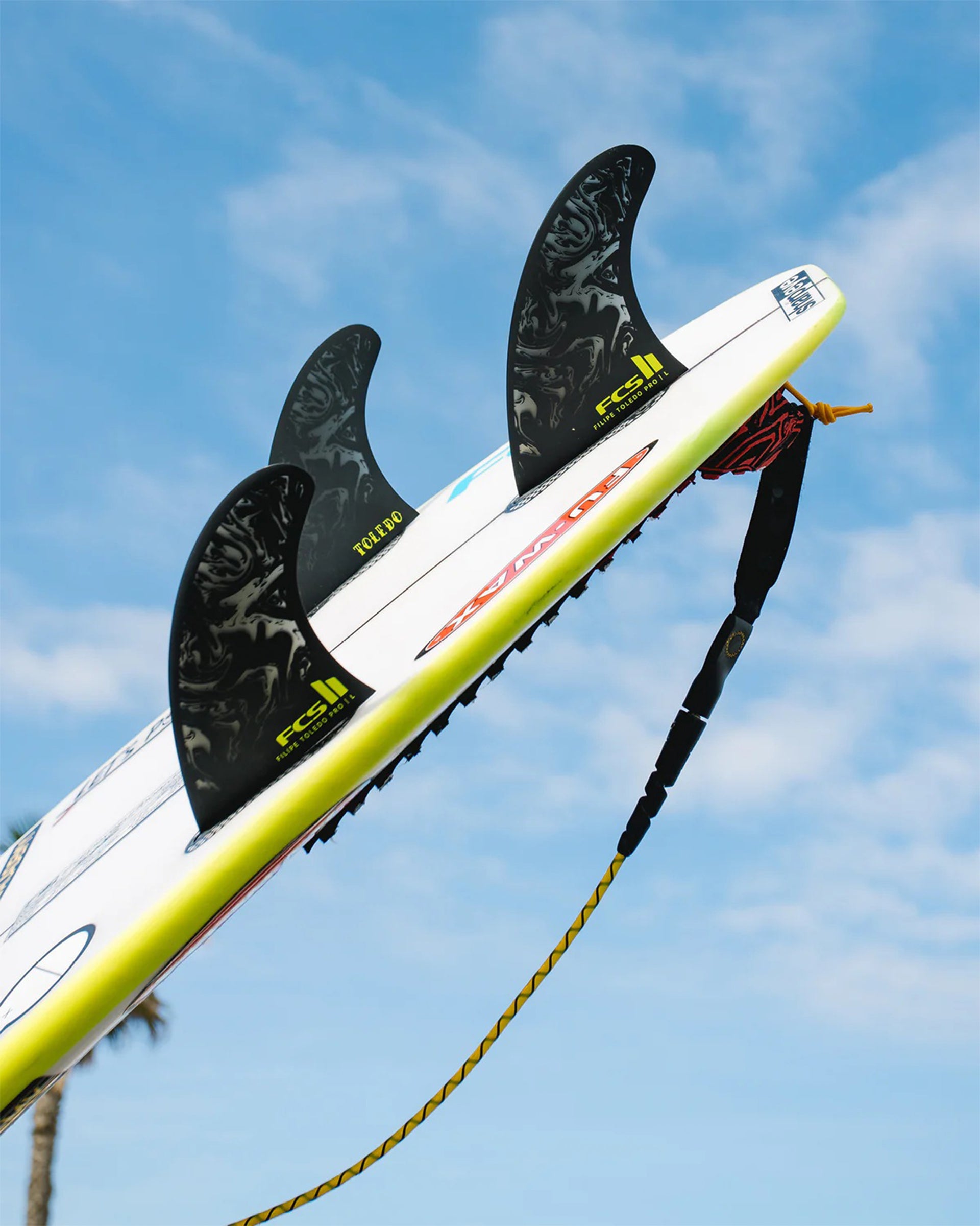 FCS II Filipe Toledo PG Pro Tri Fin Set - Black/Acid – Jack's