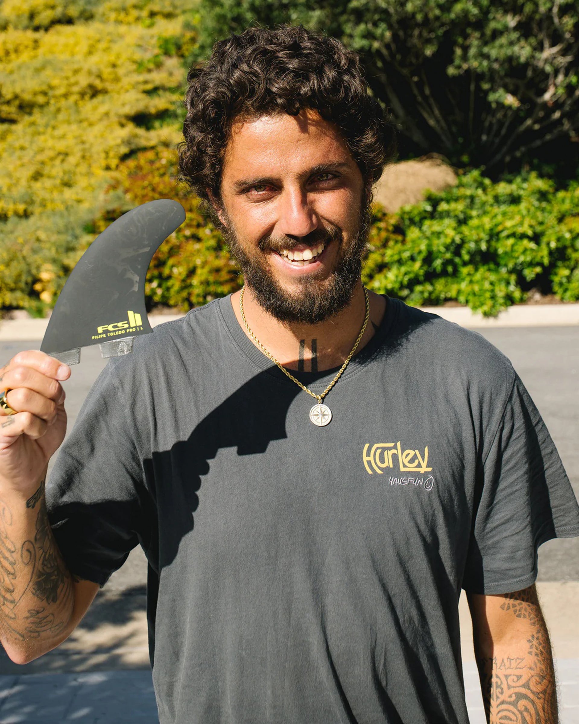 FCS II Filipe Toledo PG Pro Tri Fin Set - Black/Acid – Jack's