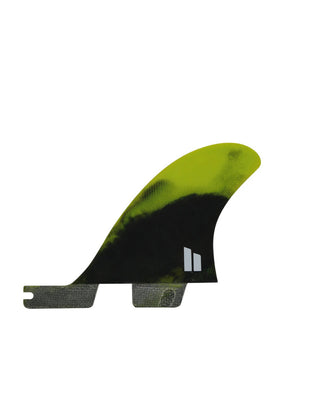 FCS II Mark Richards Twin + Stabiliser Surf Fins - Cyber Lime/Black