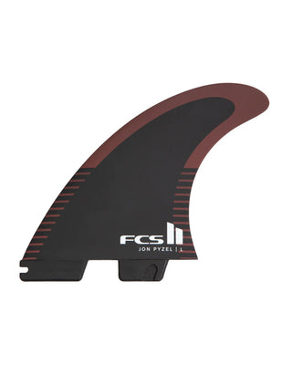 FCS II Pyzel Tri Fin Set - Black / Shiraz