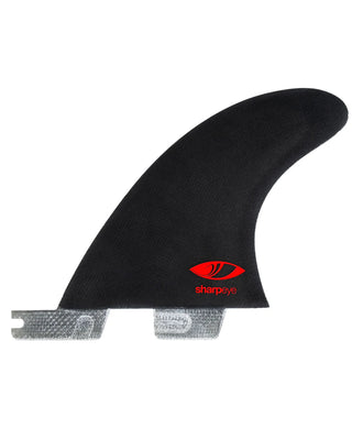 FCS II Sharp Eye Tri-Quad Fin Set - Black / White