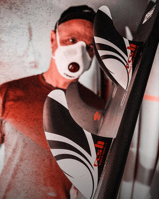 FCS II Sharp Eye Tri-Quad Fin Set - Black / White