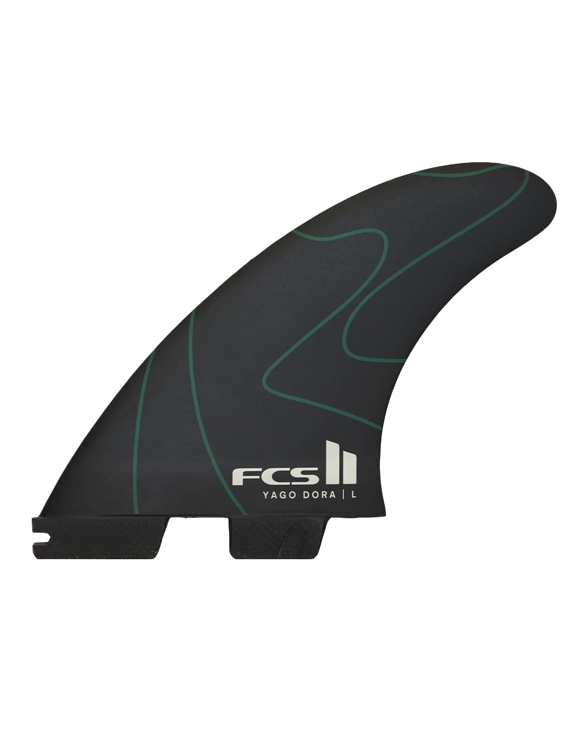 FCS II Yago Dora Signature PC Tri Fin Set - (M) - Pulse Green