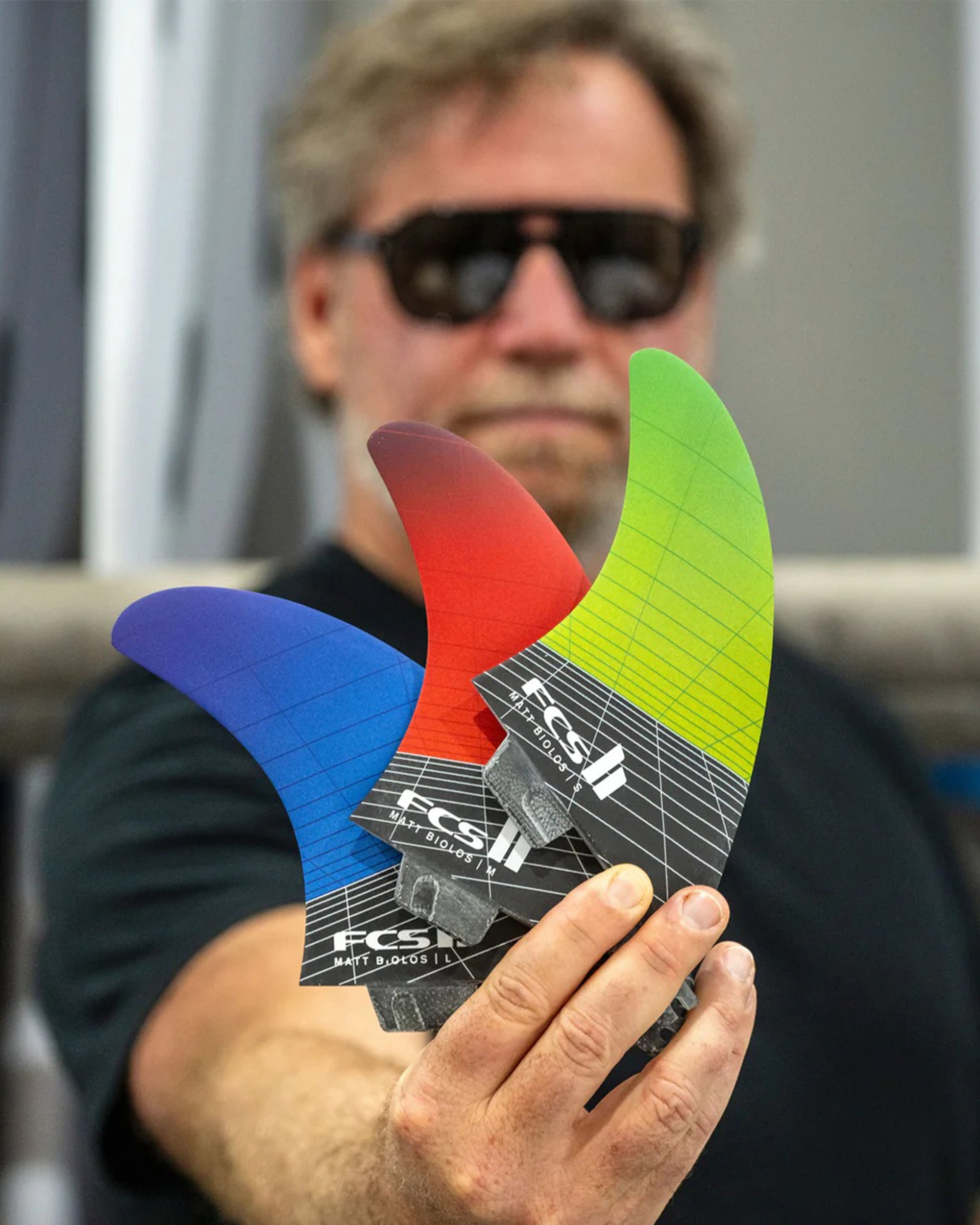 FCS II Matt Biolos Tri Fin Set - Blue