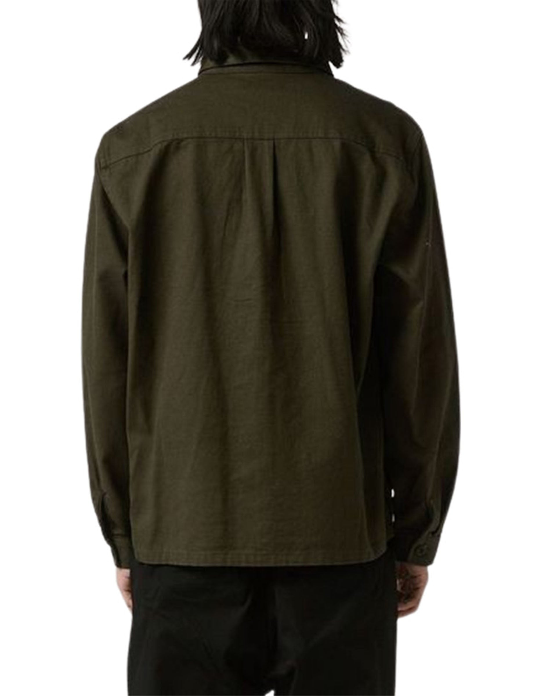 Former Daring Long Sleeve Overshirt - Deep Olive