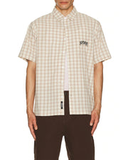 Former Manners Check Short Sleeve Shirt - Taupe