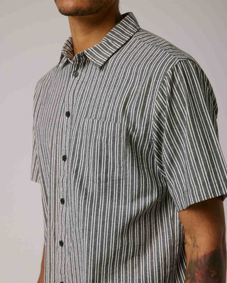 Reynolds Striped S/S Shirt - Black