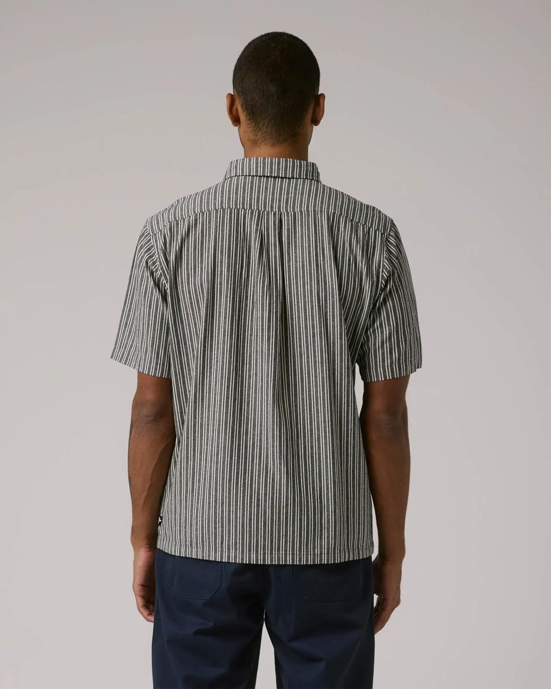 Reynolds Striped S/S Shirt - Black