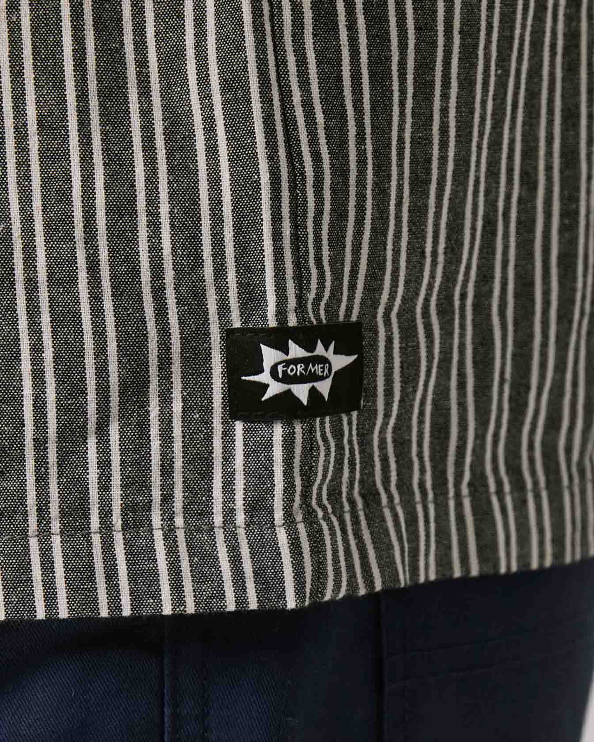 Reynolds Striped S/S Shirt - Black