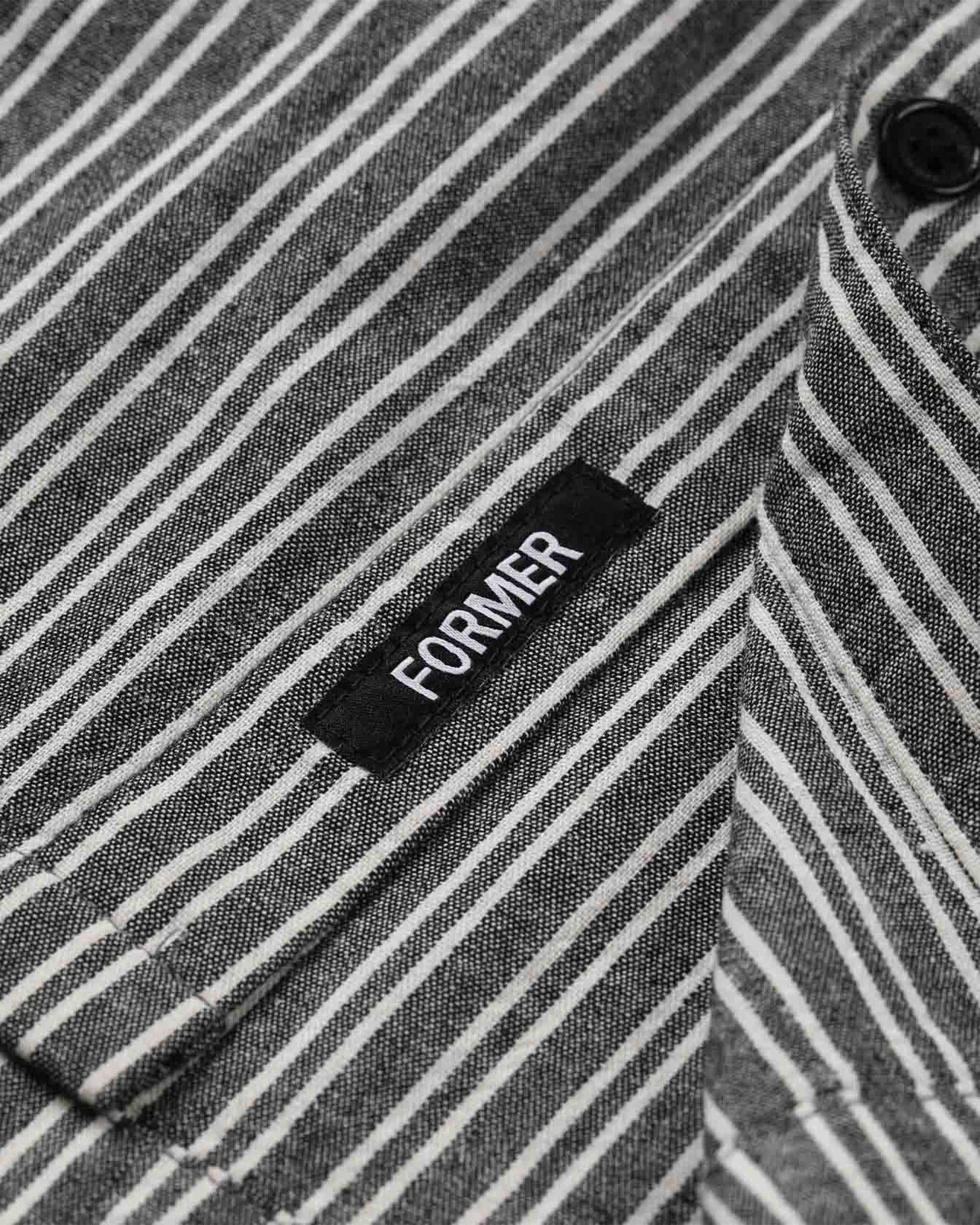 Reynolds Striped S/S Shirt - Black