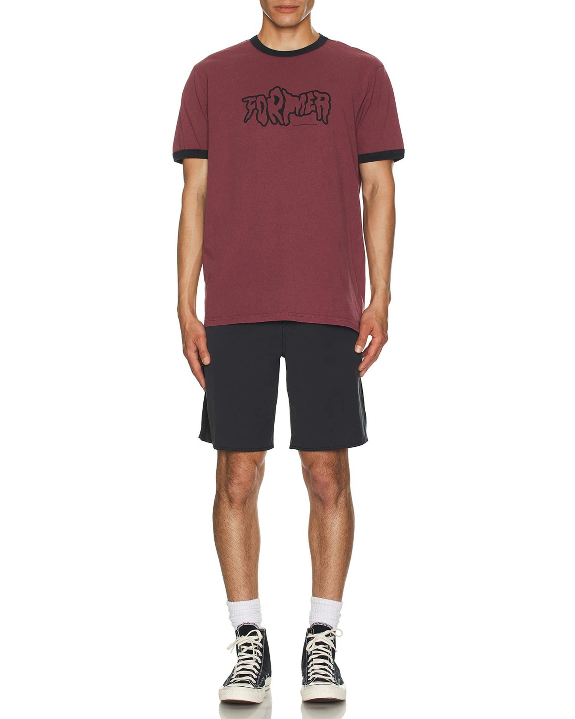 Former Vanish Ringer Short Sleeve T-Shirt - Plum