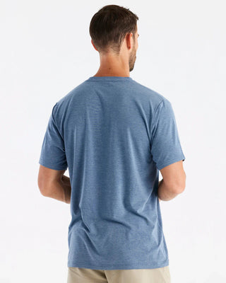 Free Fly Bamboo Flex Pocket Short Sleeve T-Shirt - Heather Deepwater