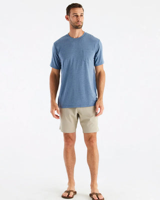 Free Fly Bamboo Flex Pocket Short Sleeve T-Shirt - Heather Deepwater