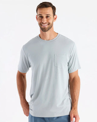 Free Fly Bamboo Flex Pocket Short Sleeve T-Shirt - Heather Aspen Grey