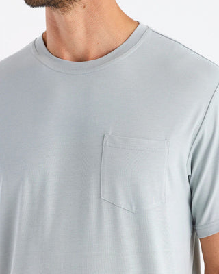 Free Fly Bamboo Flex Pocket Short Sleeve T-Shirt - Heather Aspen Grey