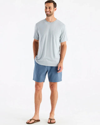 Free Fly Bamboo Flex Pocket Short Sleeve T-Shirt - Heather Aspen Grey
