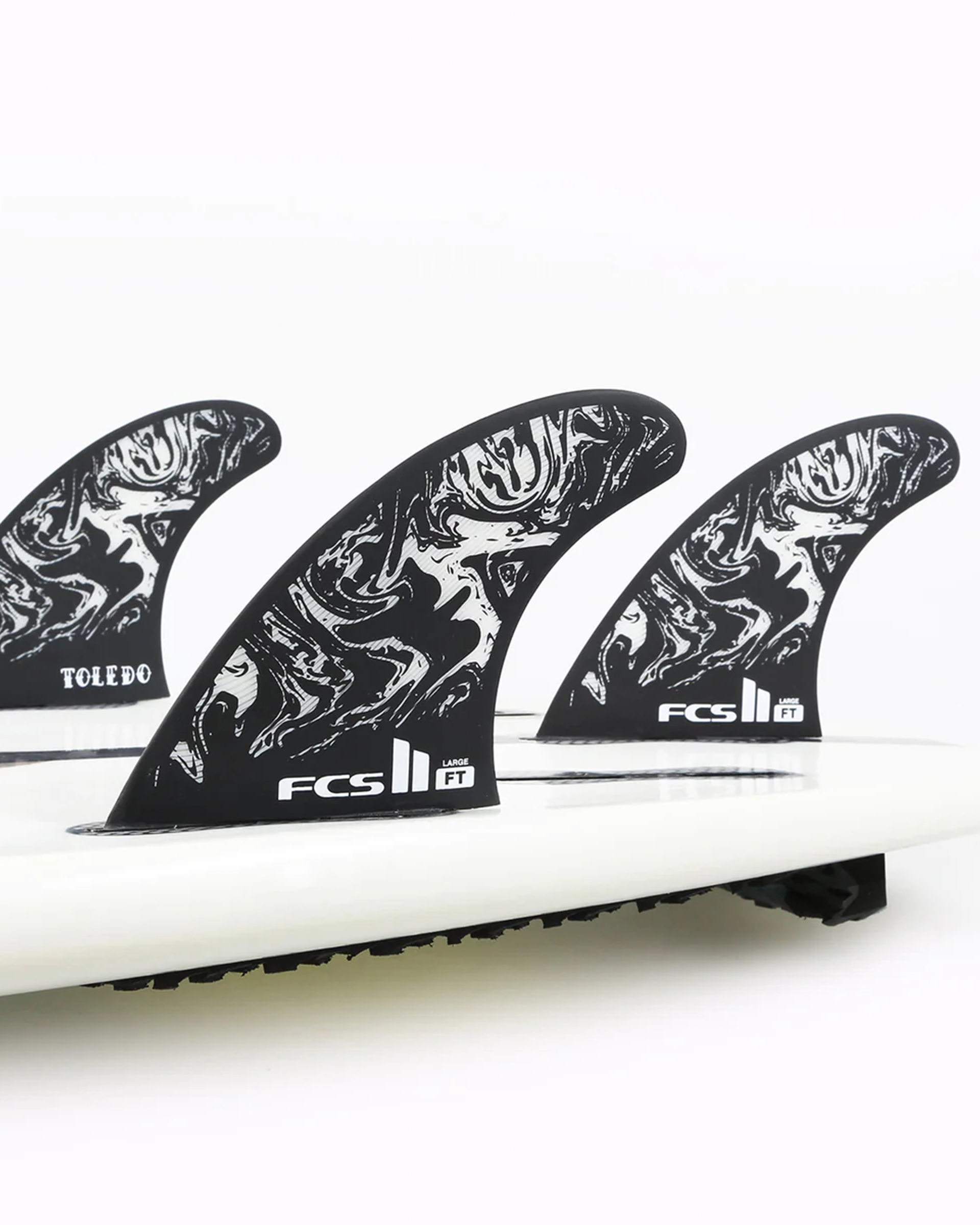 FCS II Filipe Toledo Tri Fins-Black/White