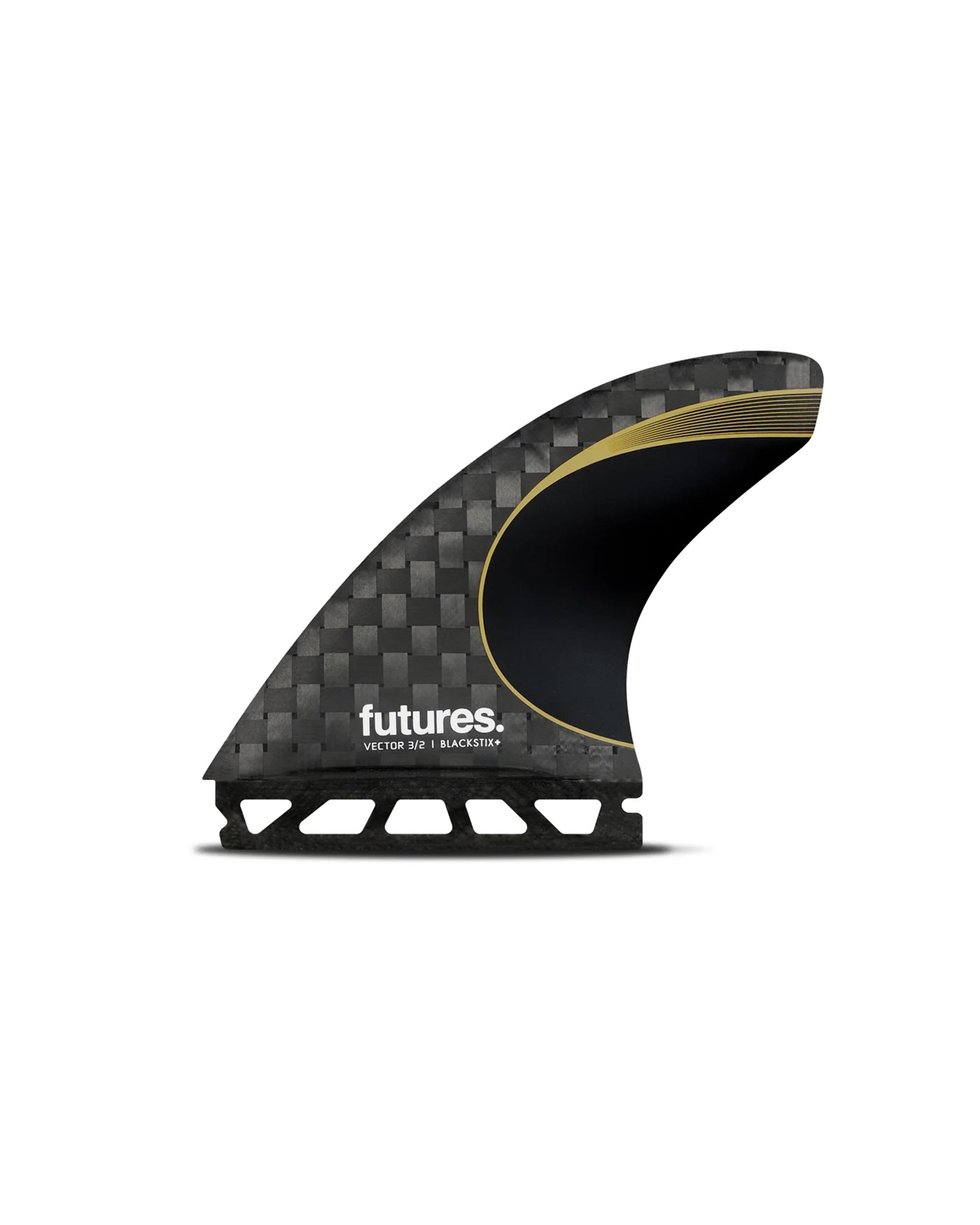 Futures Vector 3/2 Blackstix+ Thruster Fin Set (Medium)