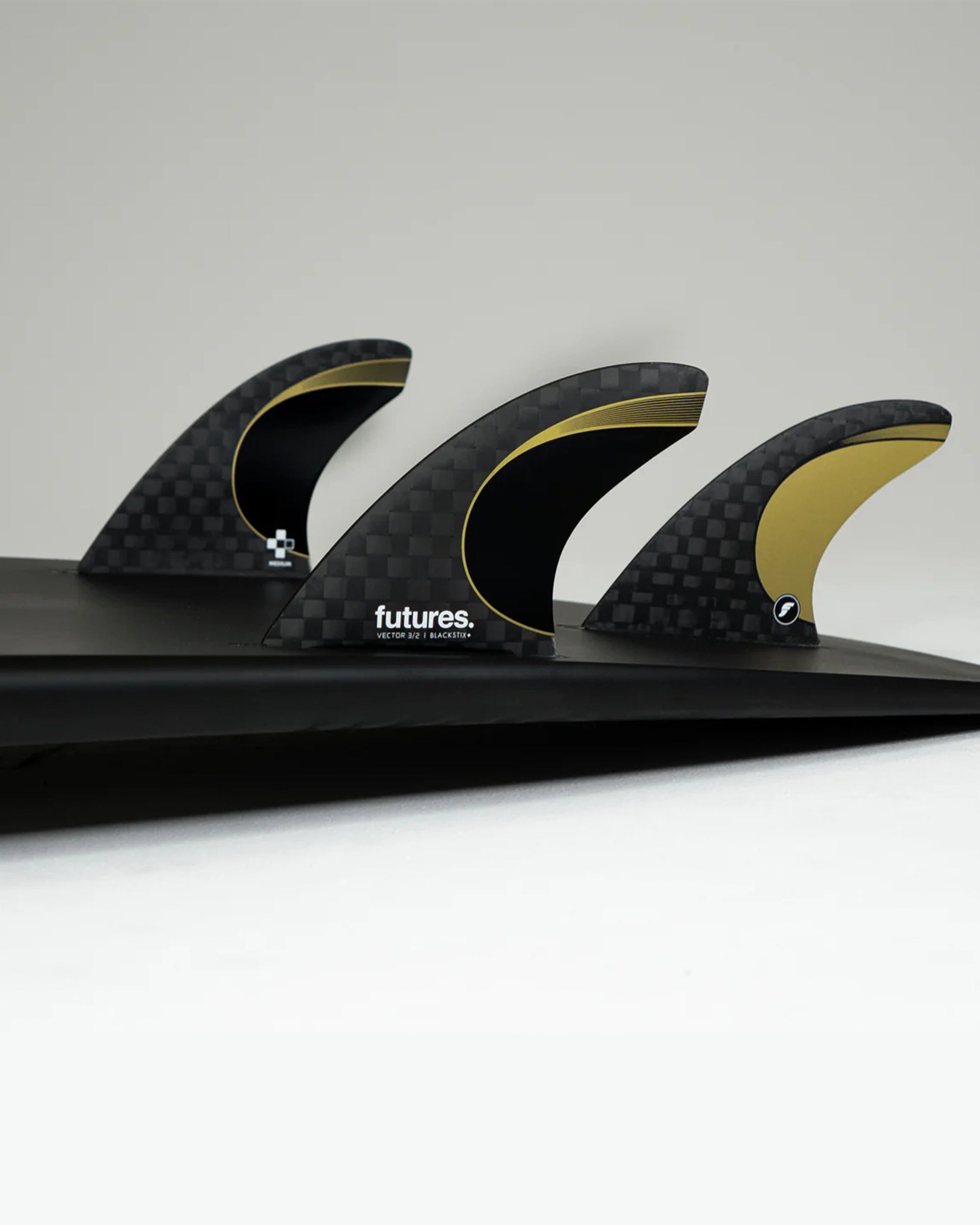 Futures Vector 3/2 Blackstix+ Thruster Fin Set (Medium)