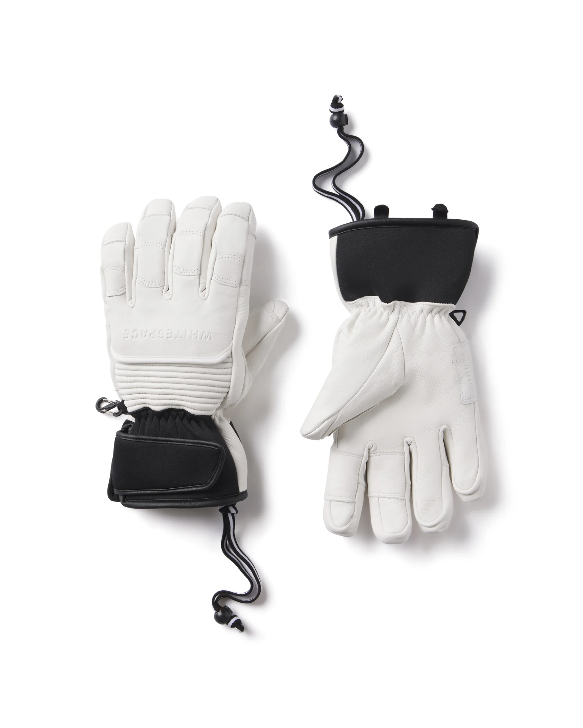 Leather Riding Gloves - Bone