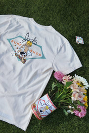 Canned Goods x Jack's Surfboards "Flower Power🌺" Short Sleeve T-Shirt - Ivory