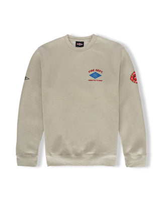 Fire Crest Crewneck Sweatshirt - Dove Grey