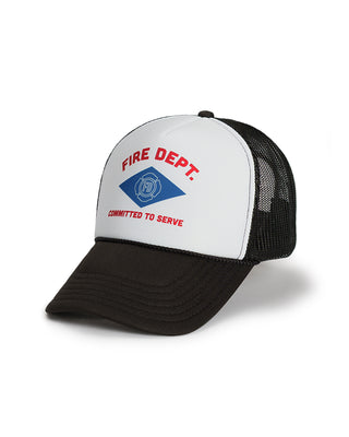 Fire Crest Hat - Black/White