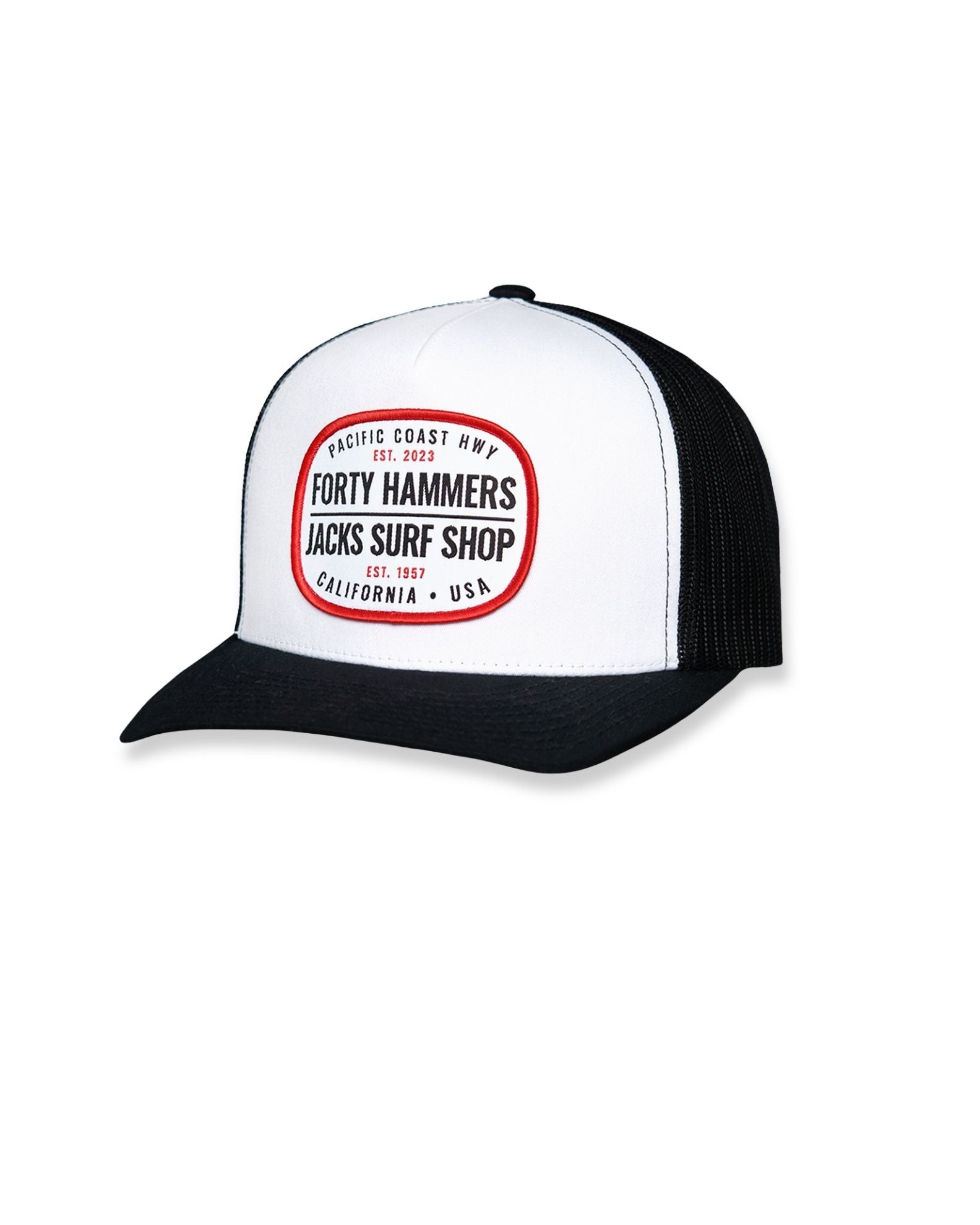 Forty Hammers Trucker Hat - Black/White