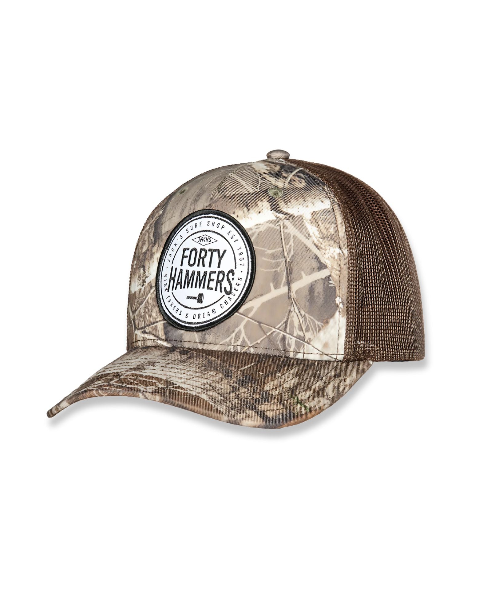 Forty Hammers Trucker Hat - Camo/Brown