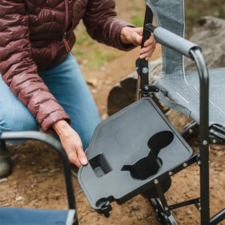 GCI Outdoor Freestyle Rocker™ with Side Table Chair - Heather Pewter