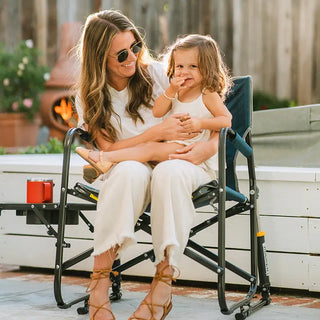 GCI Outdoor Freestyle Rocker™ with Side Table Chair - Heather Indigo