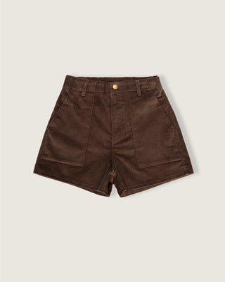 Fuzzy Cord Short - Brown