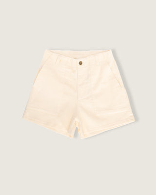 Fuzzy Cord Short - White