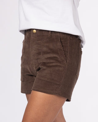Fuzzy Cord Short - Brown
