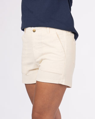 Fuzzy Cord Short - White
