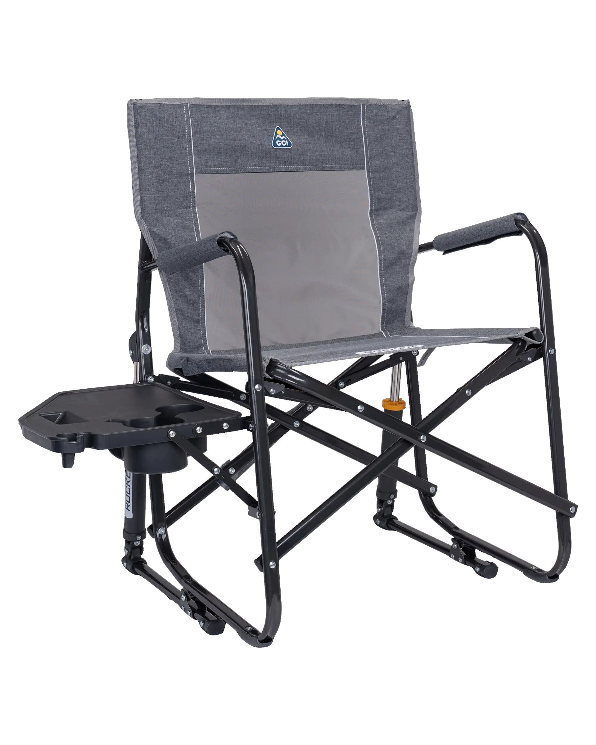 GCI Outdoor Freestyle Rocker™ with Side Table Chair - Heather Pewter