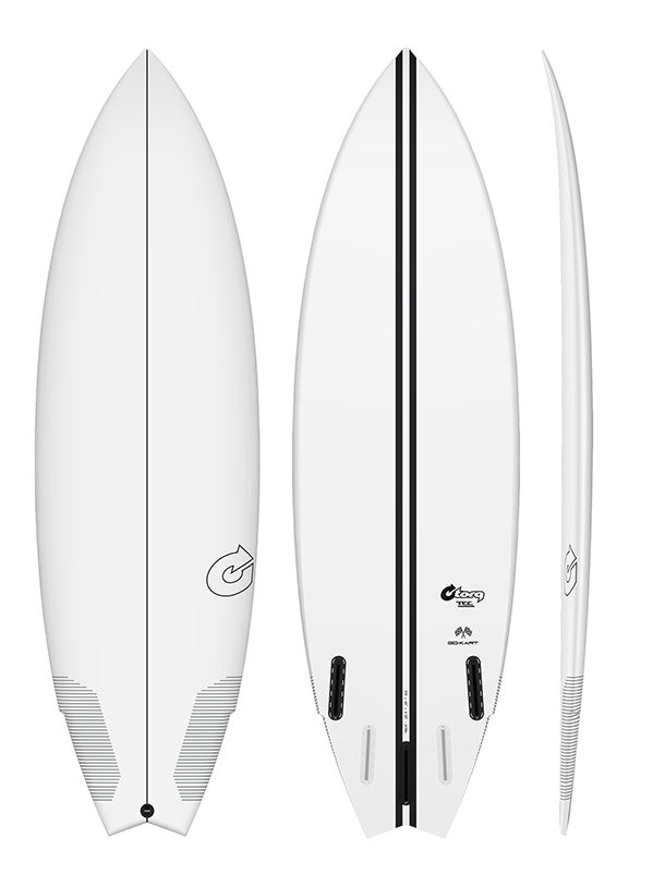 TEC Go-Kart Surfboard-White