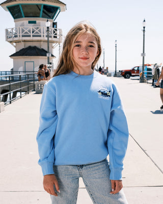 Girl's Tip Toe Embroidered Crewneck Sweatshirt