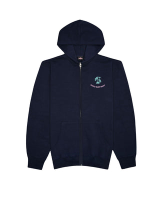 Girl's (8-16) Doodle Palm Zip-Up Hoodie