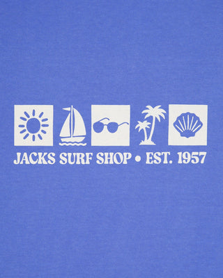 Girl's Patch Party S/S T-Shirt - Flo Blue