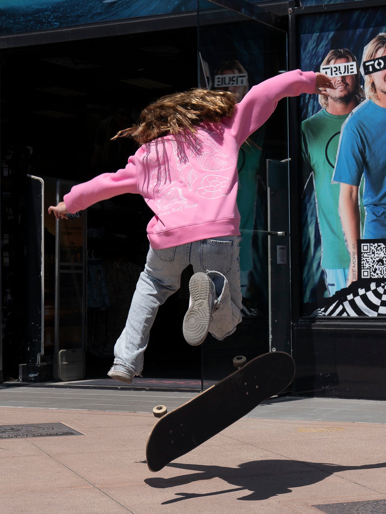 Girl's Treasure Embroidered Crewneck Sweatshirt - Hot Pink