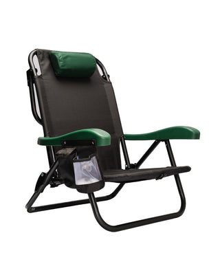 Pisolino Beach Backpack Chair - Black/Green