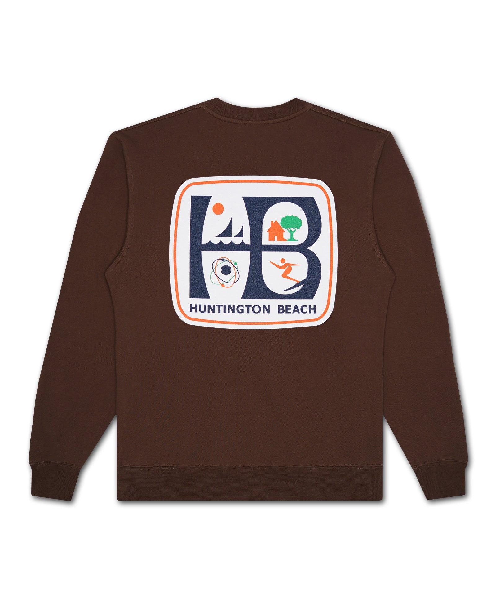 HB City Logo Crewneck Sweatshirt - Brown