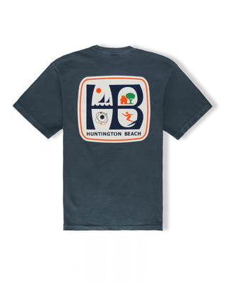 HB City Logo Pigment S/S T-Shirt - Denim