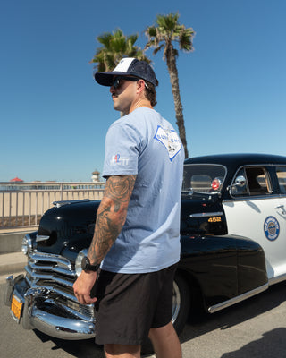 HBPD Little Officer PGMT HW S/S Tee - Washed Denim