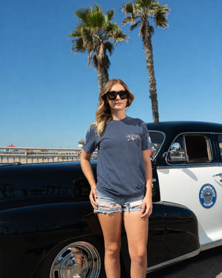 Jack's Surfboards HBPD Police Palms Pigment S/S Tee - Denim